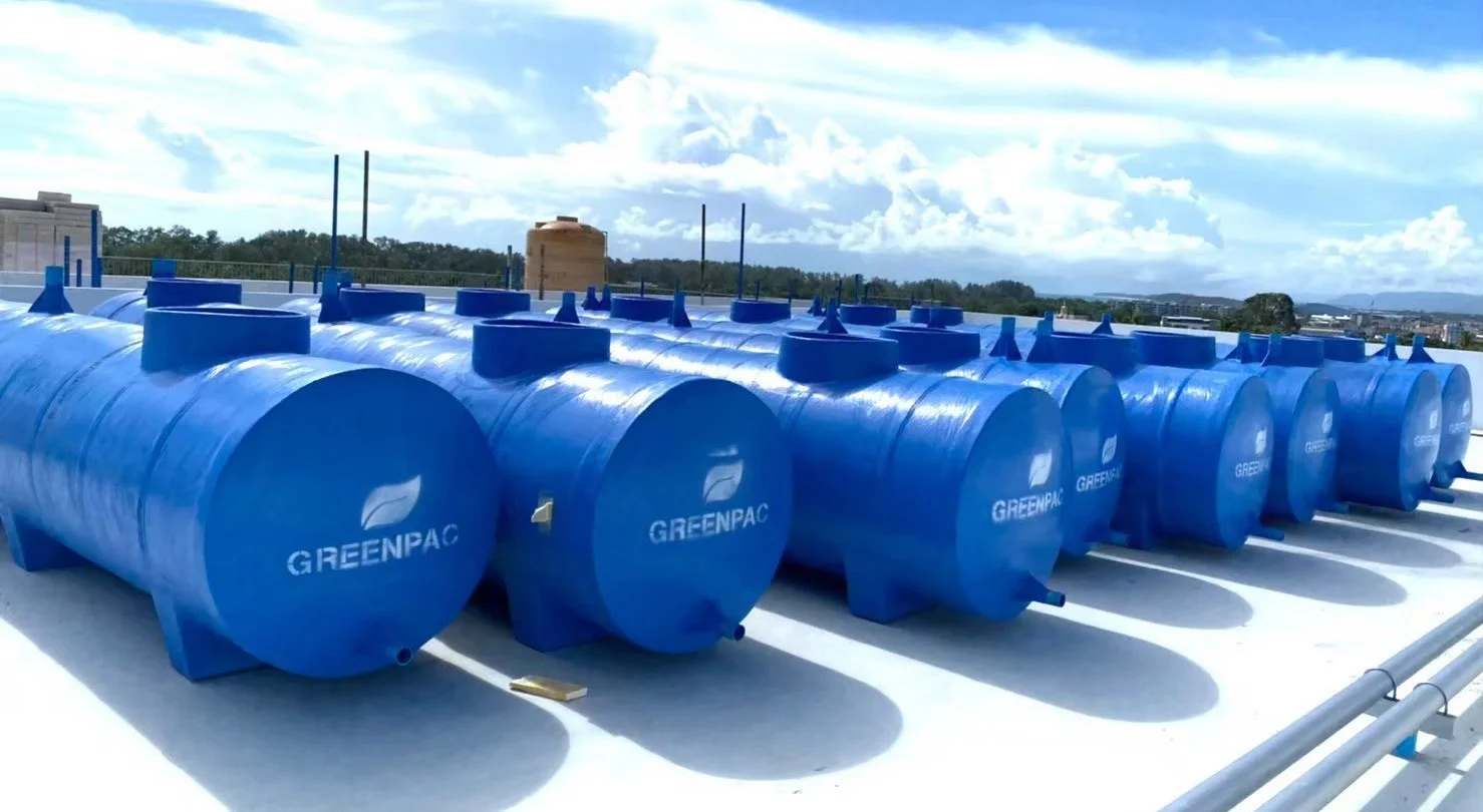 ถังเก็บน้ำบนดาดฟ้าหรือหอถังน้ำ สำหรับระบบน้ำในอาคาร