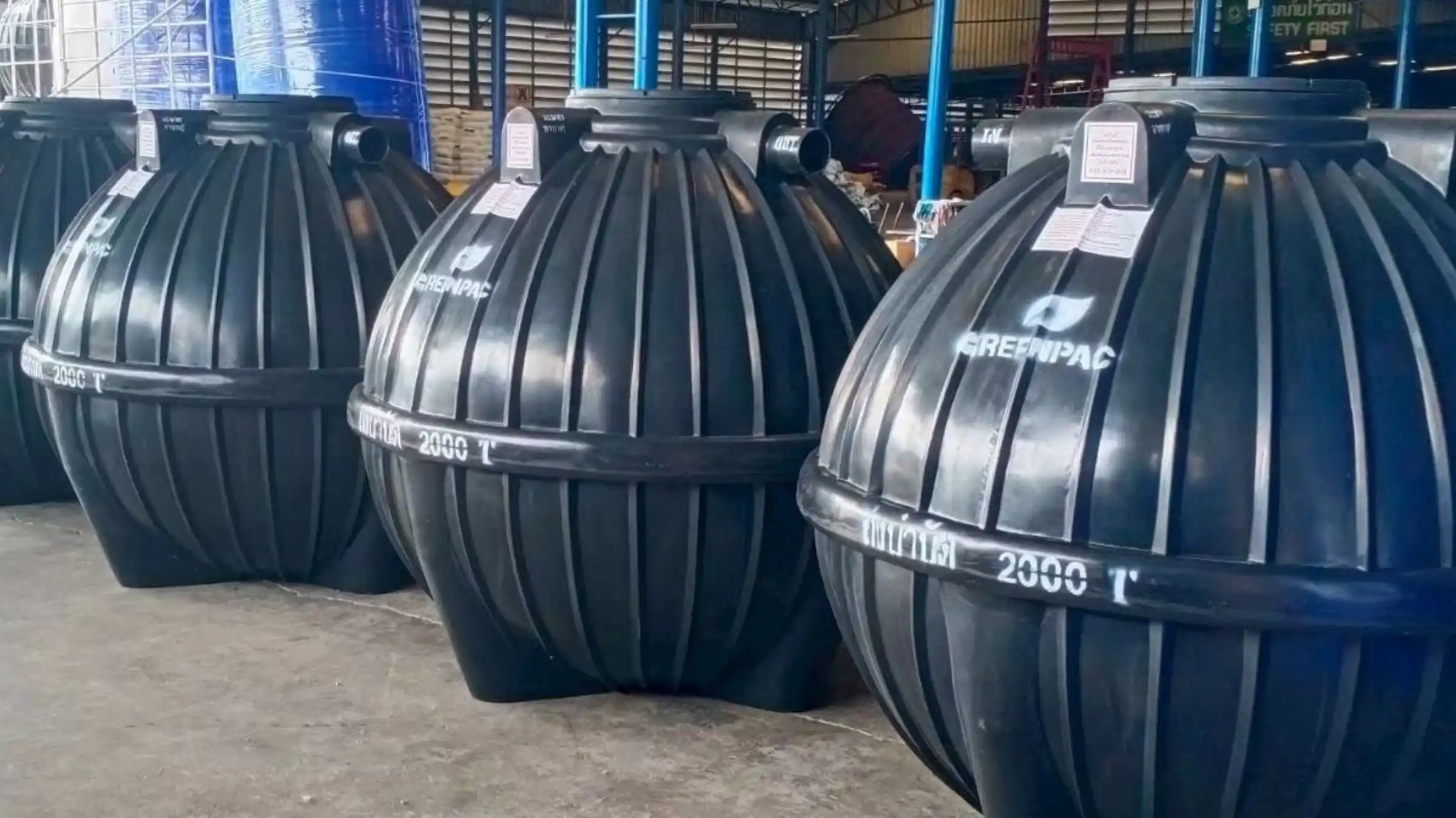 ถังบำบัดน้ำเสีย PE สำหรับบำบัดน้ำเสียภายในบ้านและอาคาร